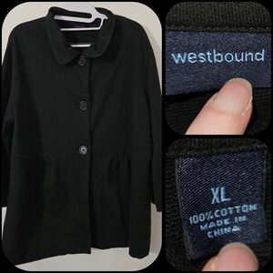 SIZE XL WESTBOUND Shirt Black Buttons